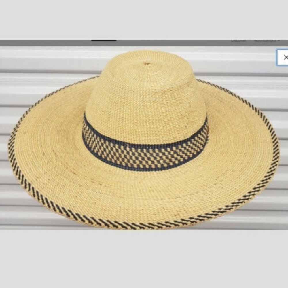 African Straw Bolga Summer Hat BRAND NEW